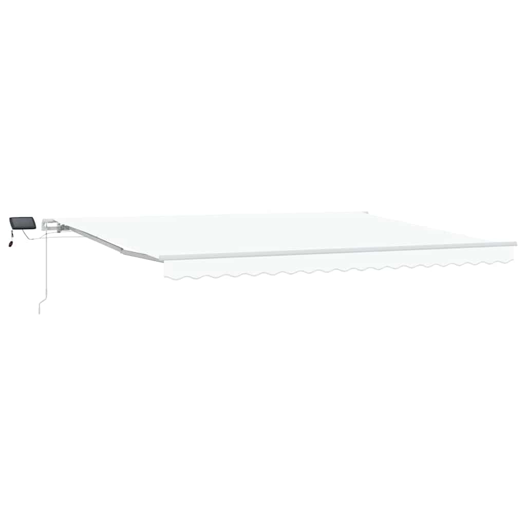 Manual Retractable Awning 450x350 cm with white frame Drop 350 cm Width 450 cm White