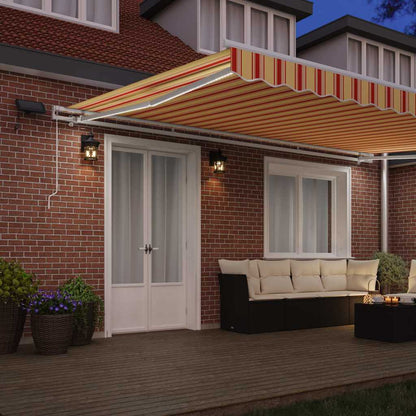 vidaXL Retractable Awning Yellow and Orange 500 x 300 cm 3