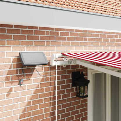 vidaXL Retractable Awning Red and White 500 x 300 cm 4