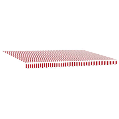 vidaXL Retractable Awning Red and White 500 x 300 cm 6