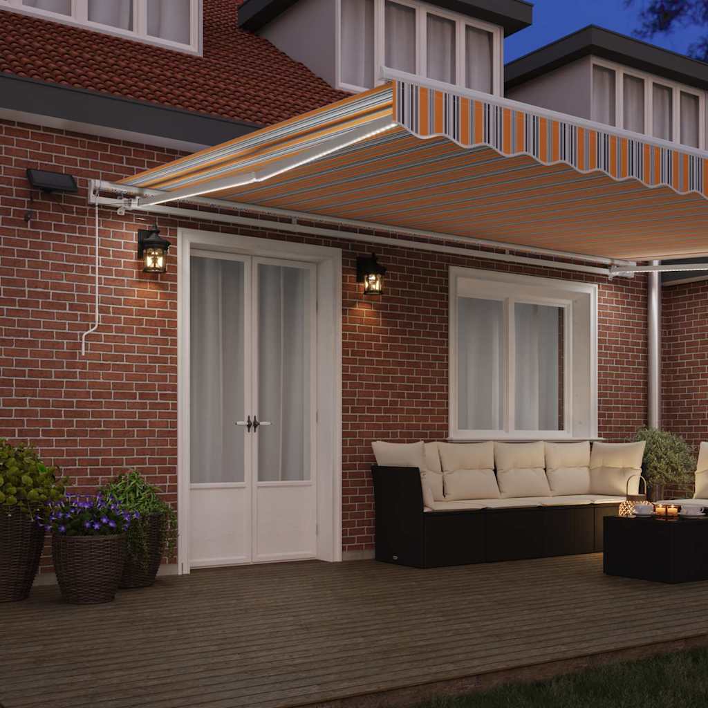 vidaXL Retractable Awning Multicolour 500 x 300 x 165 cm 3