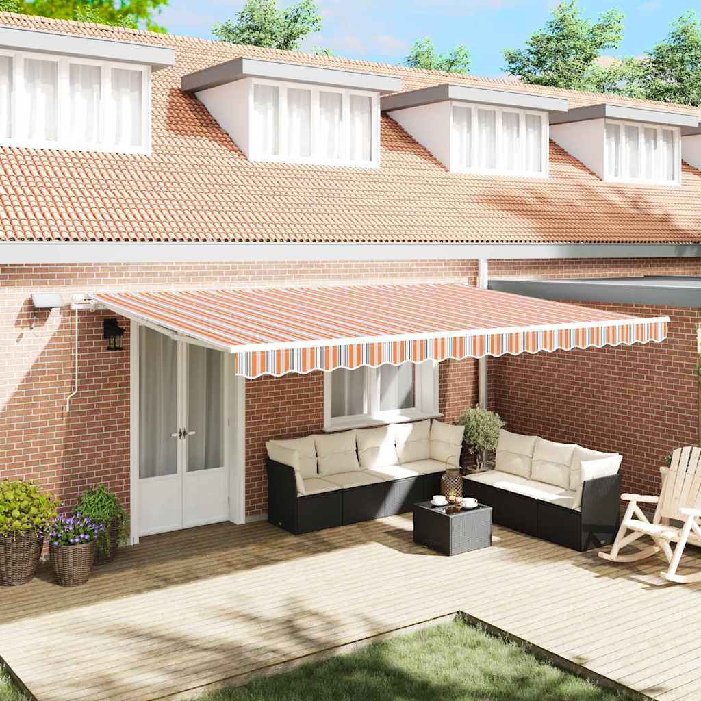 vidaXL Retractable Awning Multicolour 500 x 300 x 165 cm 1