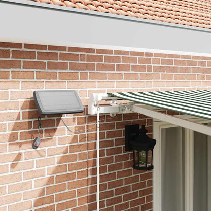 vidaXL Retractable Awning Green and White 500 x 300 cm 4