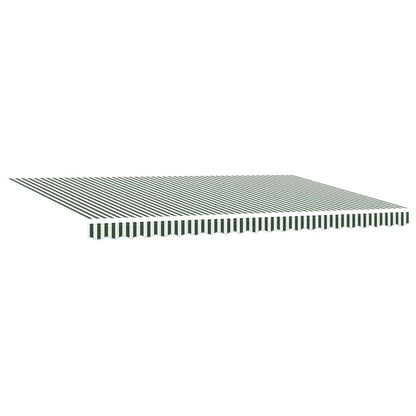 vidaXL Retractable Awning Green and White 500 x 300 cm 6