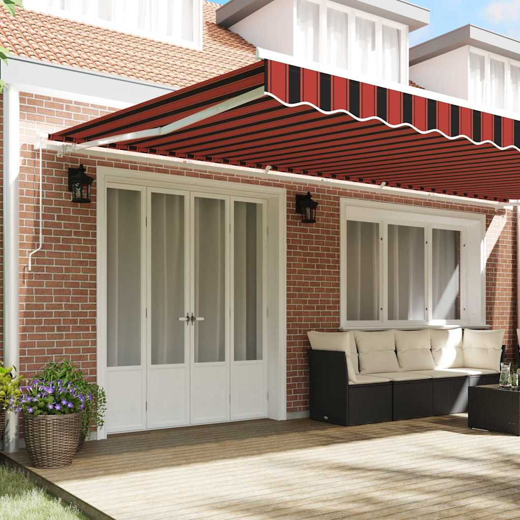 vidaXL Retractable Awning Orange and Brown 600 x 300 cm 3
