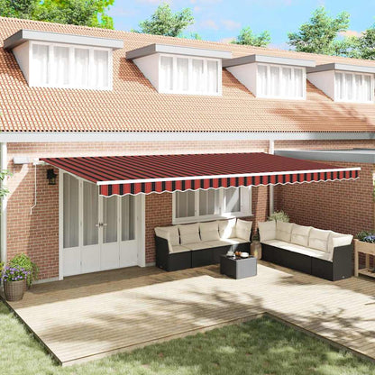 vidaXL Retractable Awning Orange and brown 600 x 300 cm 1