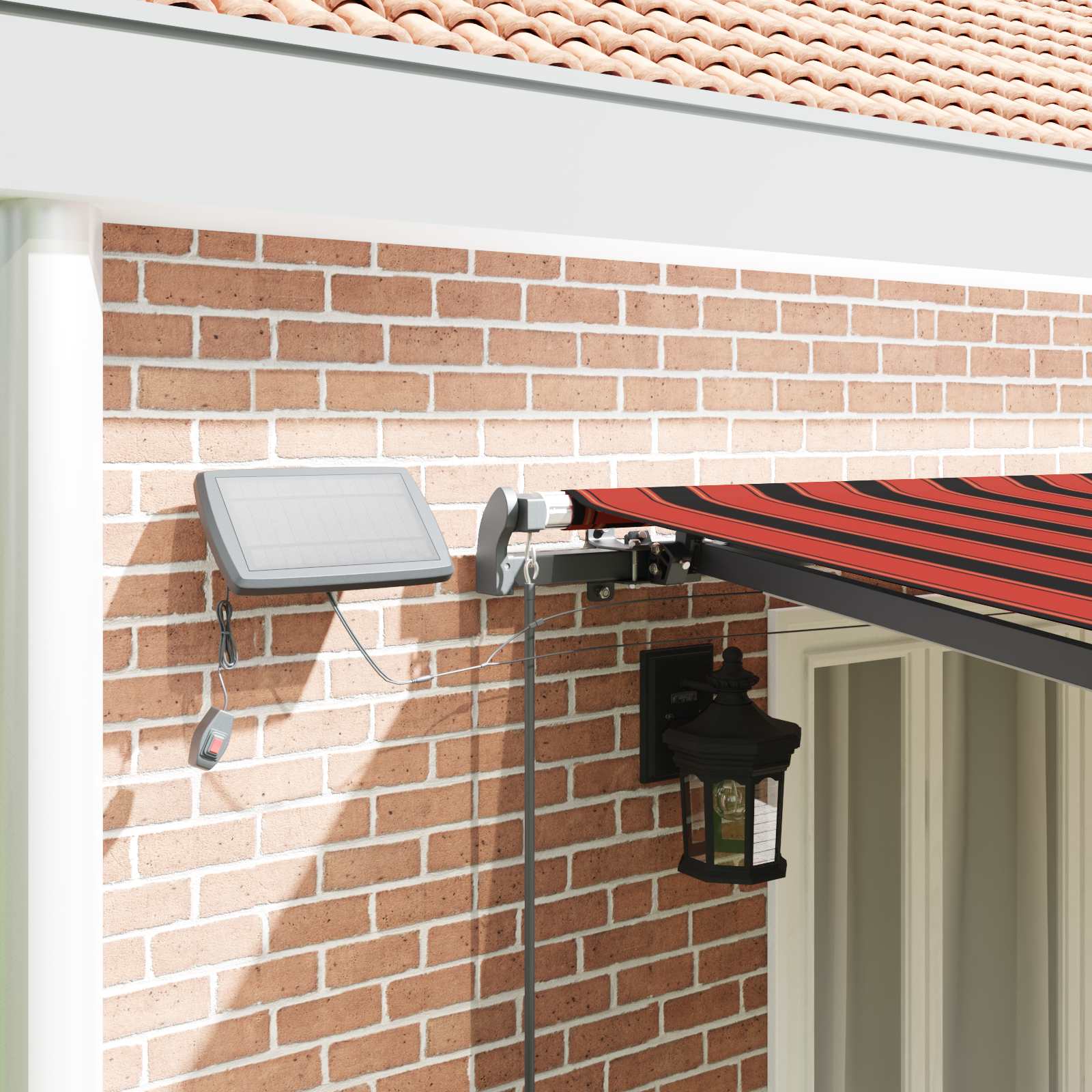 vidaXL Retractable Awning Orange and brown 600 x 300 cm 4