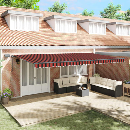 vidaXL Retractable Awning Orange and brown 600 x 300 cm 1