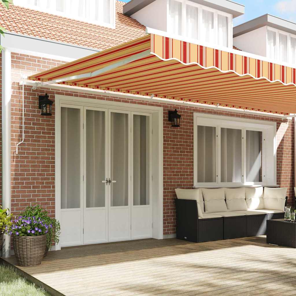 vidaXL Retractable Awning Yellow and Orange 600 x 300 cm 3