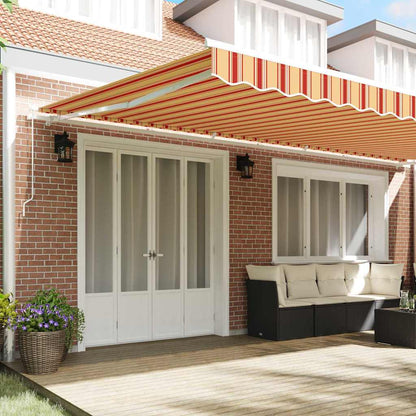 vidaXL Retractable Awning Yellow and Orange 600 x 300 cm 3