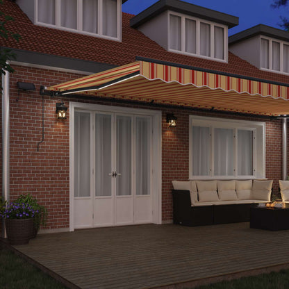 vidaXL Retractable Awning Yellow and Orange 600 x 300 cm 3