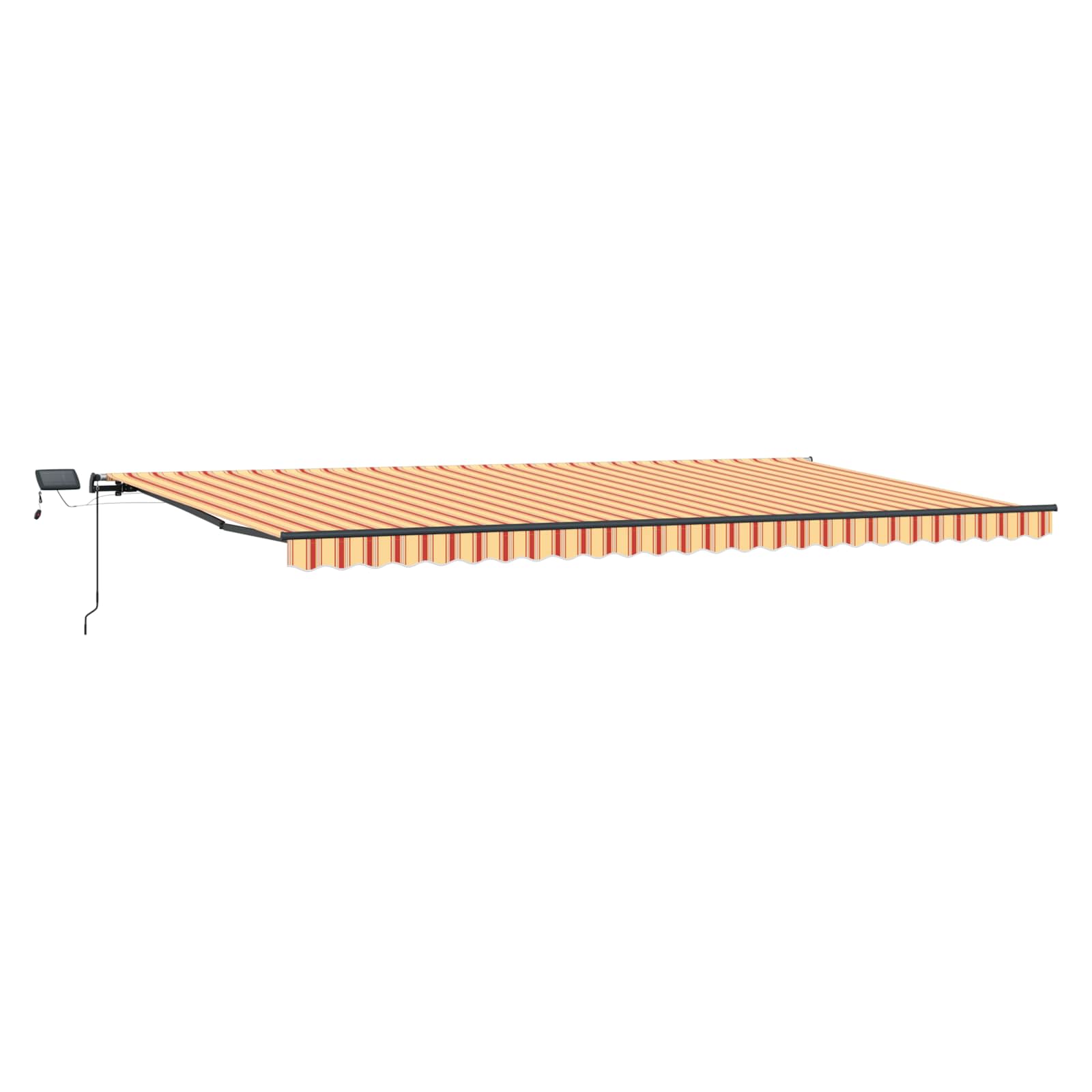 vidaXL Retractable Awning Yellow and Orange 600 x 300 cm 2