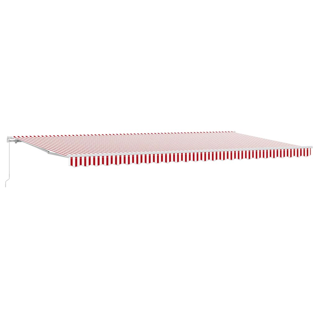 vidaXL Retractable Awning Red and White 600 x 300 cm 2