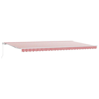 vidaXL Retractable Awning Red and White 600 x 300 cm 2