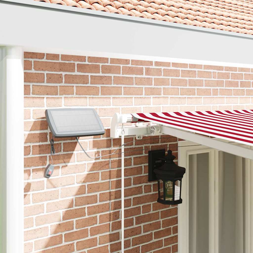 vidaXL Retractable Awning Red and White 600 x 300 cm 4