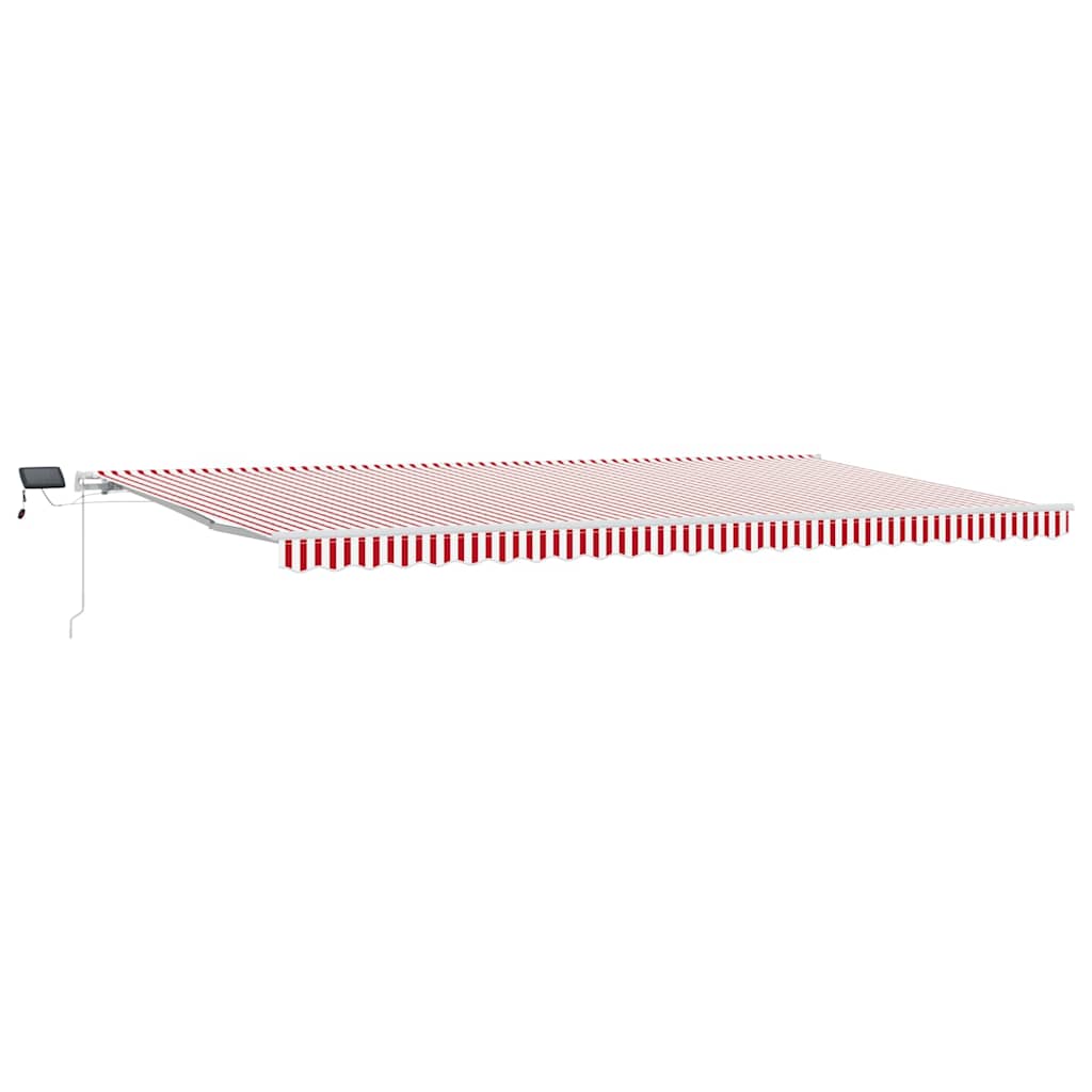 vidaXL Retractable Awning Red and White 600 x 300 cm 2