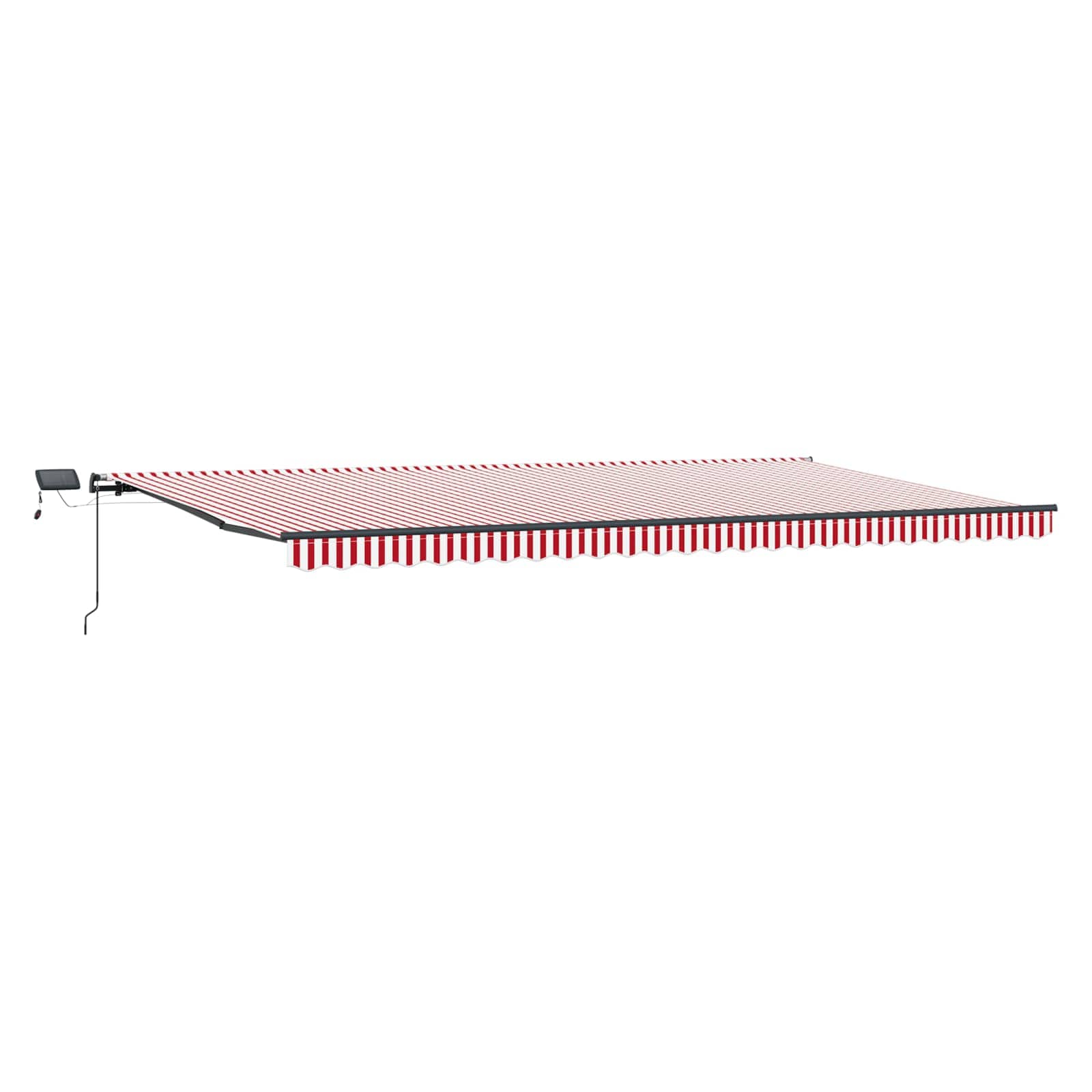 vidaXL Retractable Awning Red and White 600 x 300 cm 5