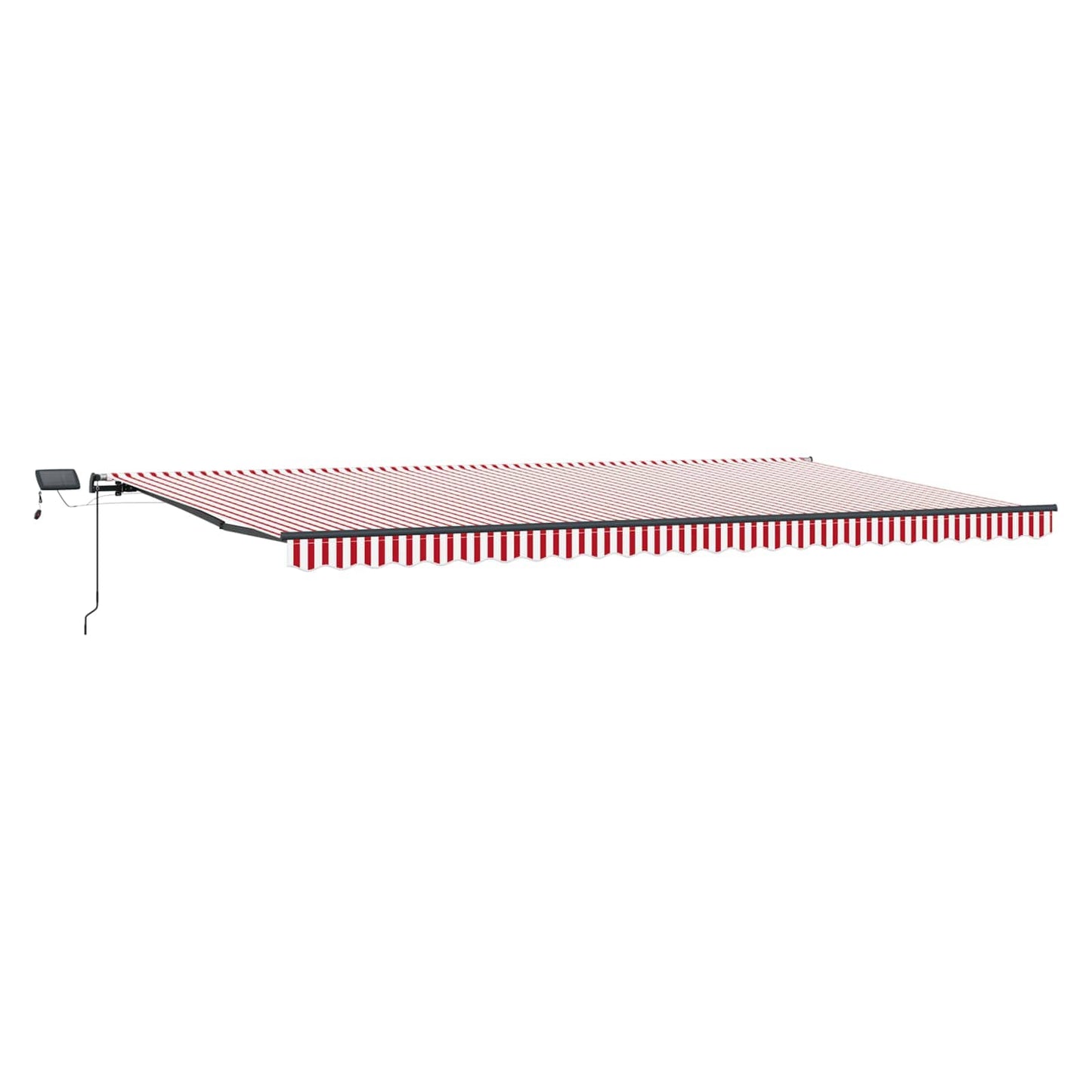 vidaXL Retractable Awning Red and White 600 x 300 cm 2