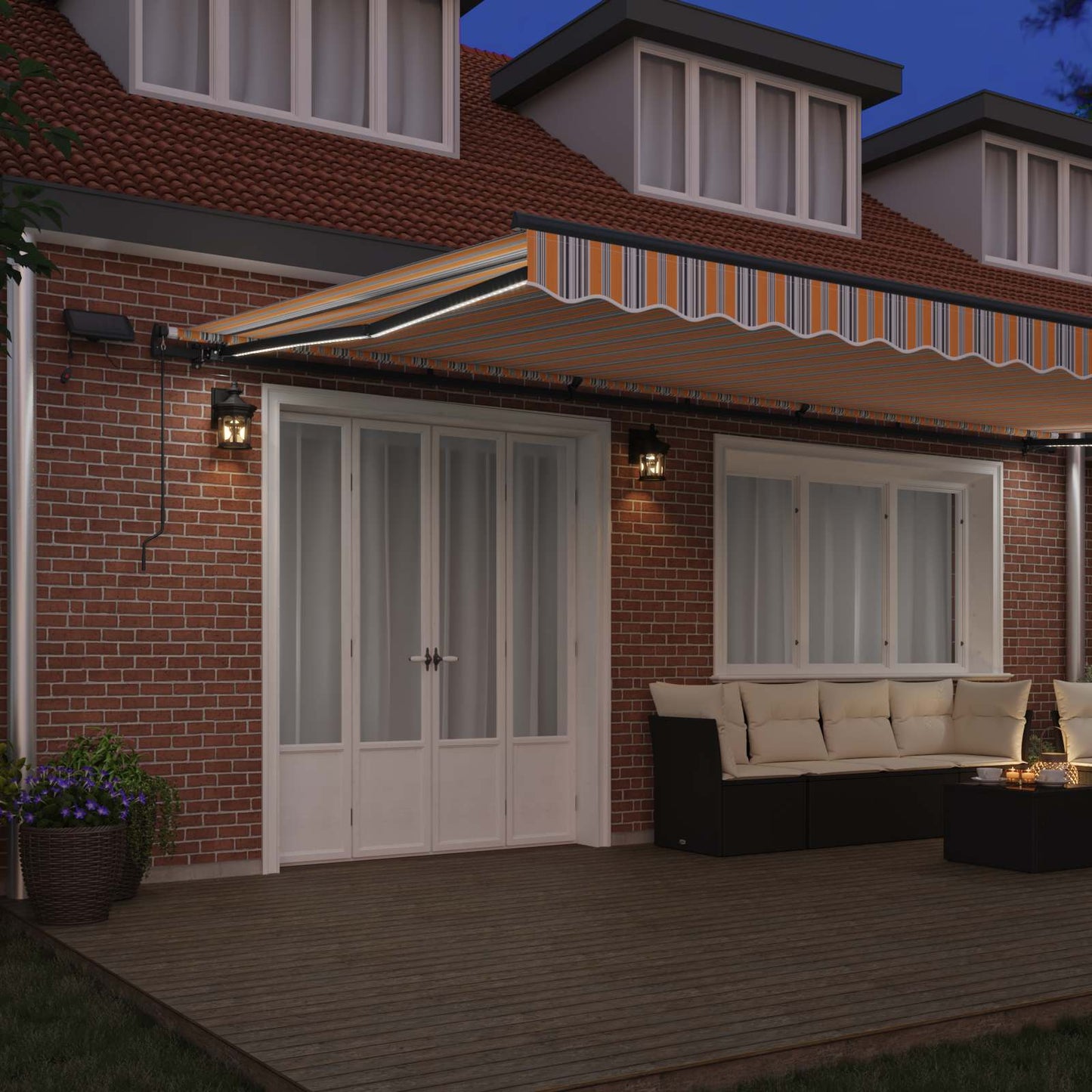 vidaXL Retractable Awning Multicolour 600 x 300 cm 3