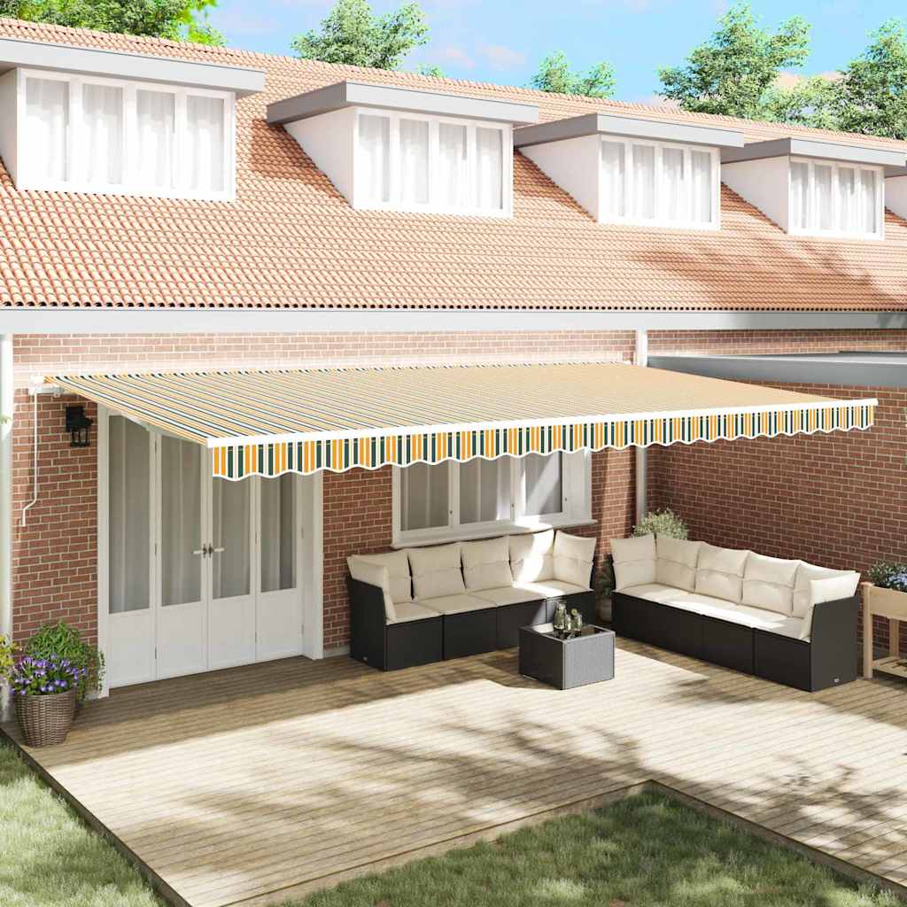 vidaXL Retractable Awning Multicolour 600 x 300 cm 1