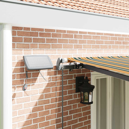 vidaXL Retractable Awning Green and yellow 600 x 300 cm 4