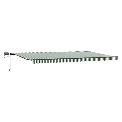vidaXL Retractable Awning Green and White 600 x 300 cm 5