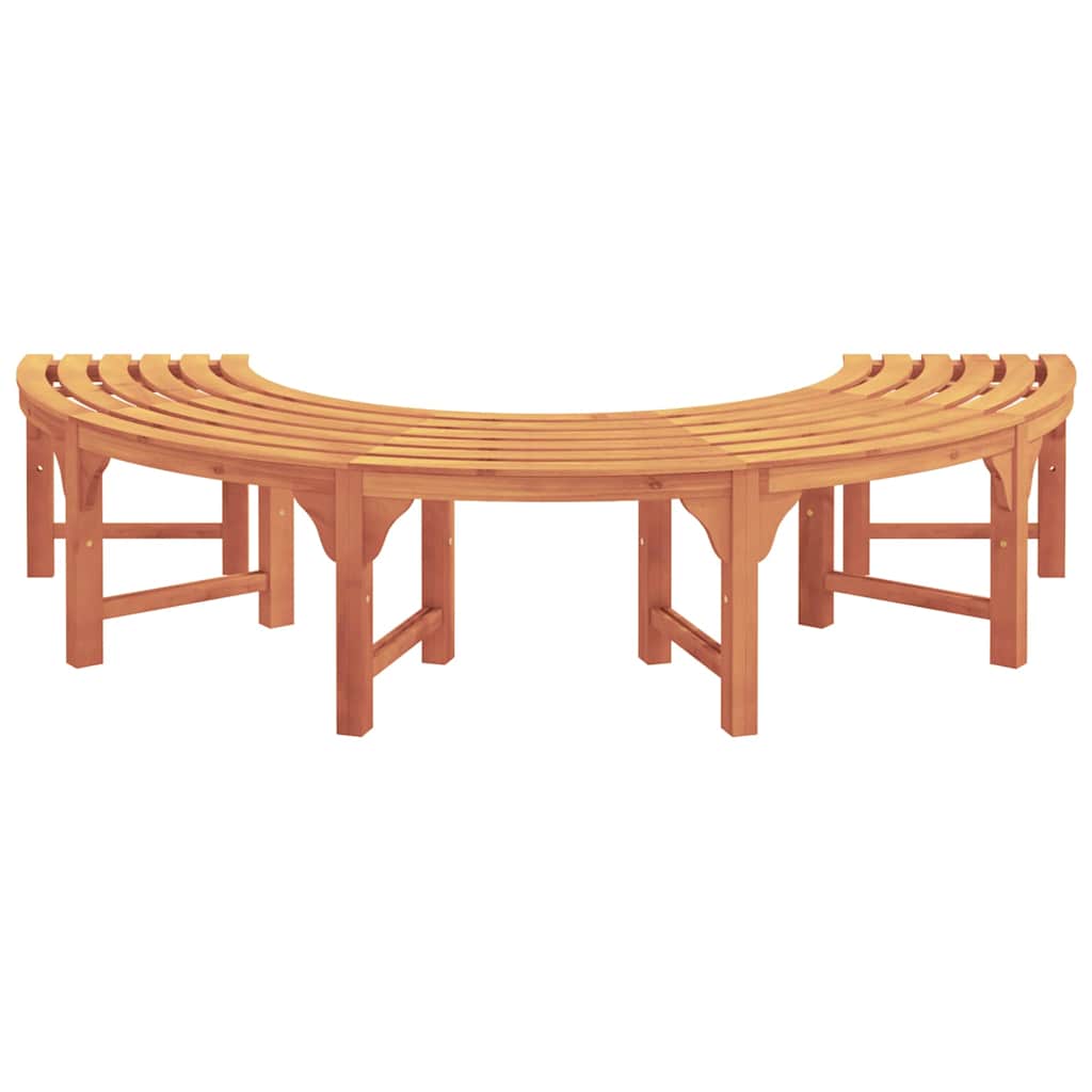 vidaXL Tree Bench 8 -Seater 2 pcs 160 x 80 x 45cm Natural 5