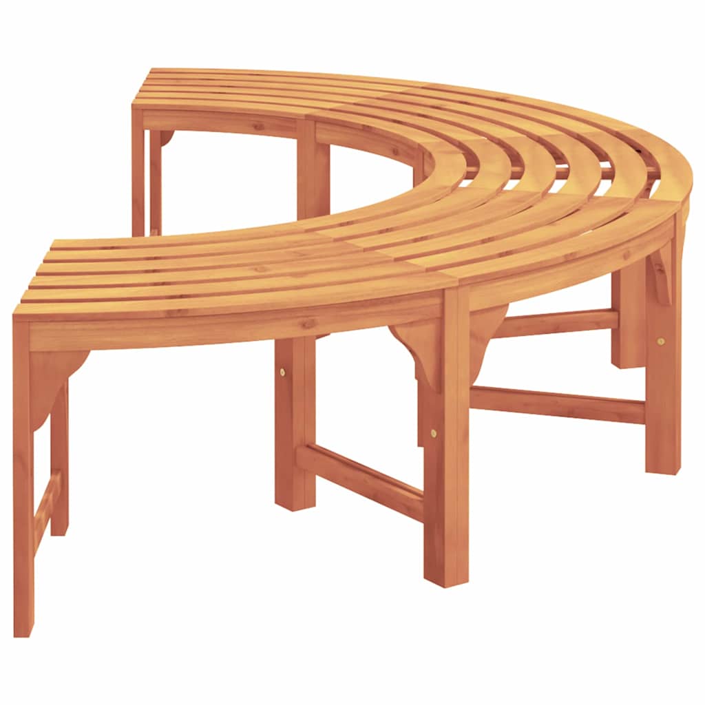 vidaXL Tree Bench 8 -Seater 2 pcs 160 x 80 x 45cm Natural 6