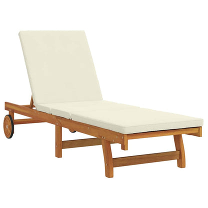 vidaXL Sun Lounger 3 pcs Solid Acacia Wood Brown 4