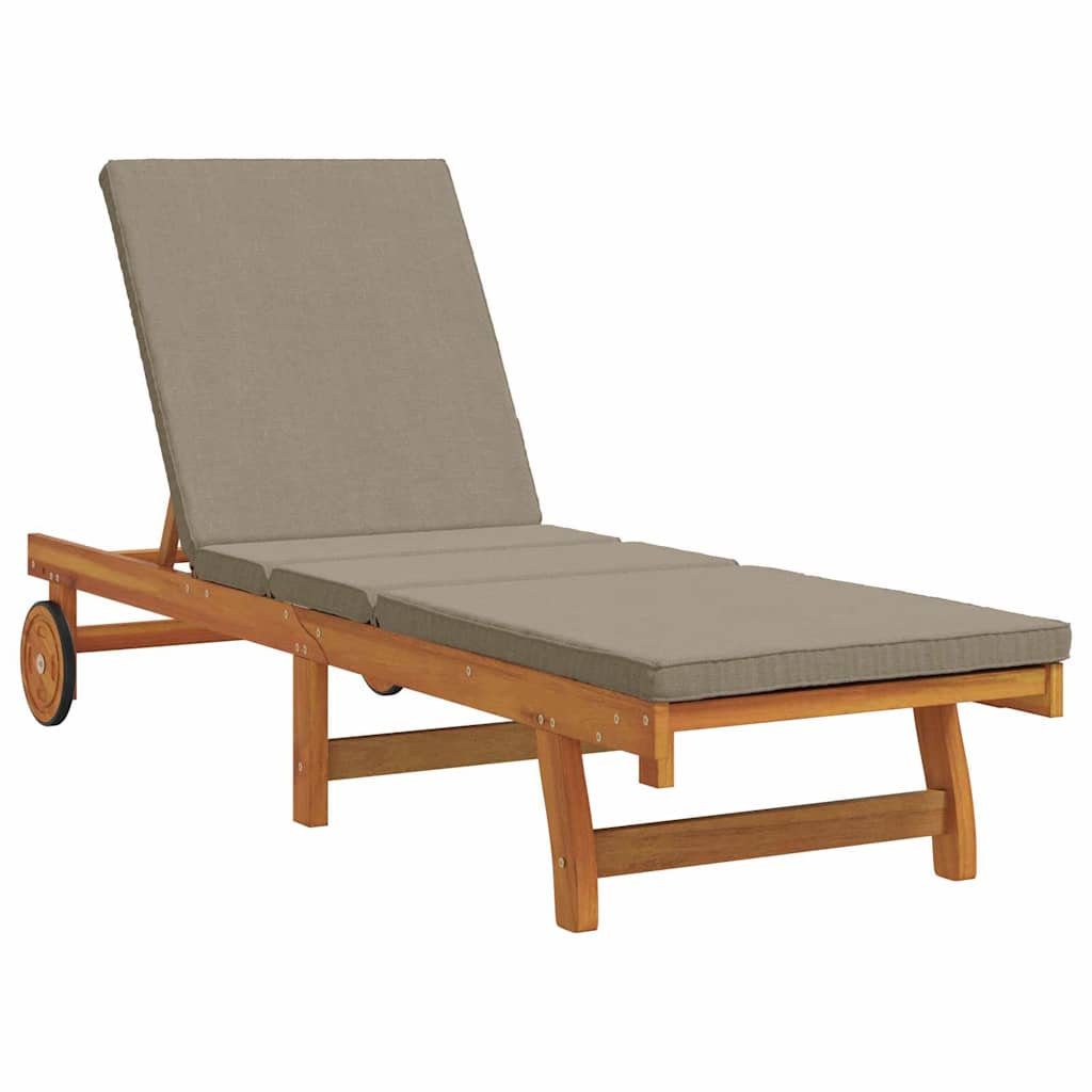 vidaXL Sun Lounger 3 pcs Solid Acacia Wood Brown 4