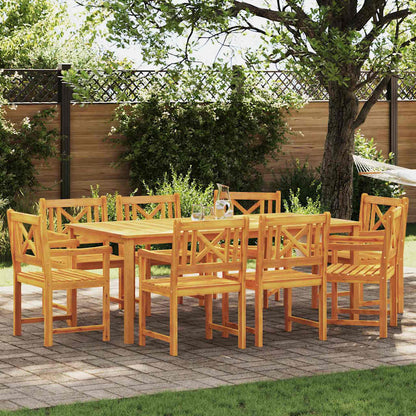 vidaXL Garden Chairs 8 pcs Natural Solid Acacia Wood 1