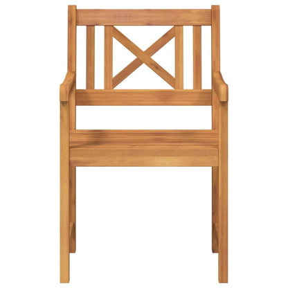 vidaXL Garden Chairs 8 pcs Natural Solid Acacia Wood 5