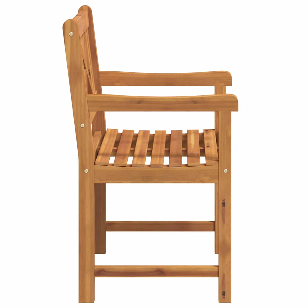 vidaXL Garden Chairs 8 pcs Natural Solid Acacia Wood 6