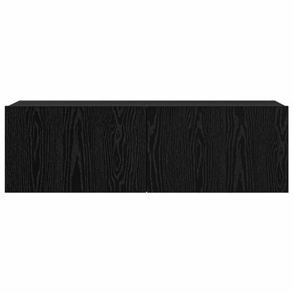 6 Piece TV Cabinet Set Engineered Wood Height 90 cm Black oak