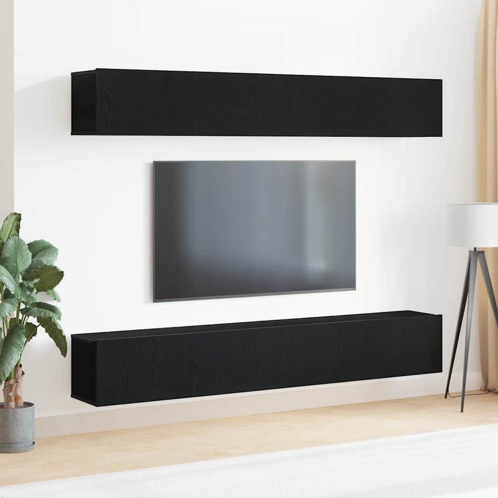 vidaXL 4 Piece TV Cabinet Set 100x30x30 cm Engineered Wood