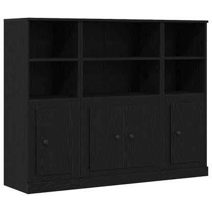 Highboards 3 pcs Engineered Wood Black oak