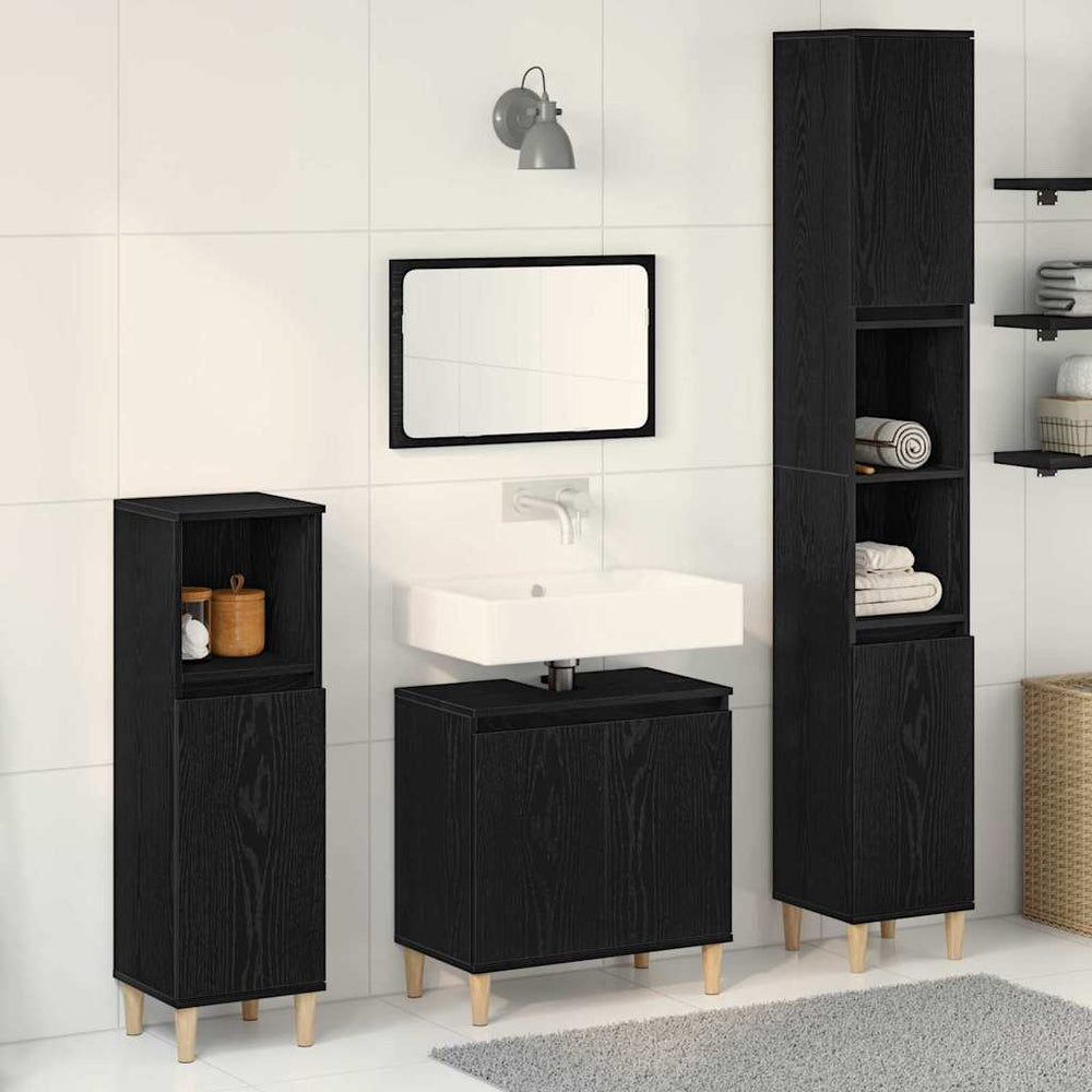 vidaXL 3 Piece Bathroom Furniture Set Engineered Wood