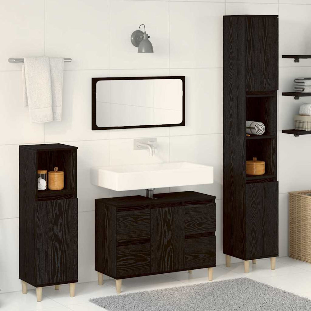vidaXL 3 Piece Bathroom Furniture Set Engineered Wood