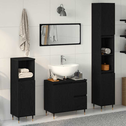 3 Piece Bathroom Furniture Set Engineered Wood Artisan oak
