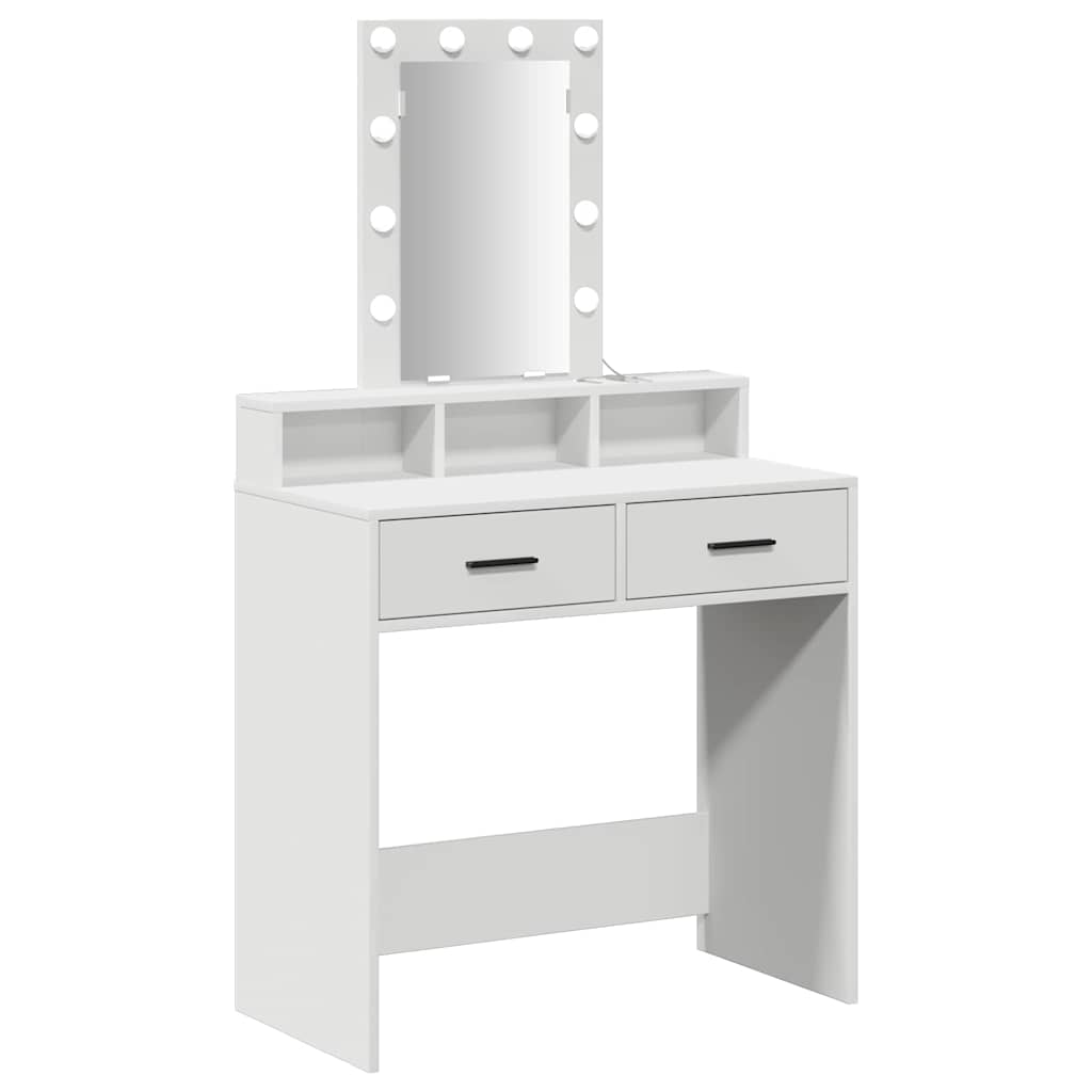Dressing Table Brown Engineered Wood 79 x 41 x 140 cm White