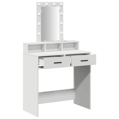 Dressing Table Brown Engineered Wood 79 x 41 x 140 cm White