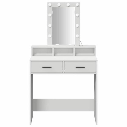 Dressing Table Brown Engineered Wood 79 x 41 x 140 cm White
