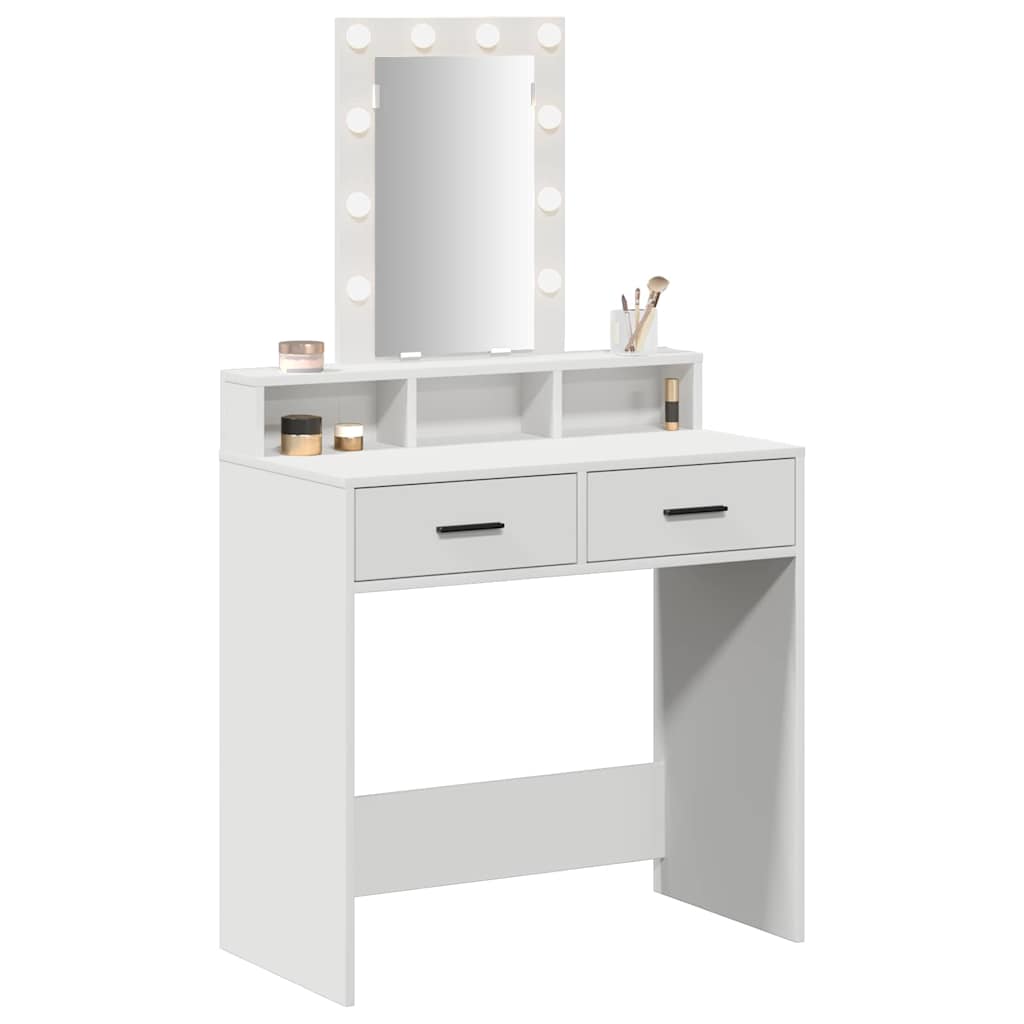 Dressing Table Brown Engineered Wood 79 x 41 x 140 cm White
