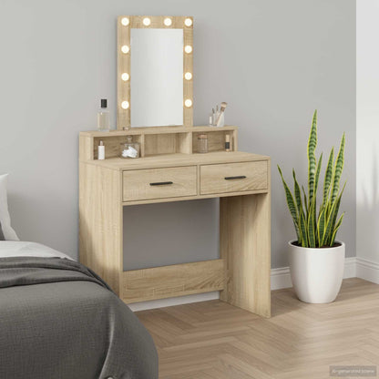 Dressing Table Brown Engineered Wood 79 x 41 x 140 cm Sonoma oak