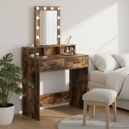 Dressing Table Brown Engineered Wood 79 x 41 x 140 cm Smoked oak