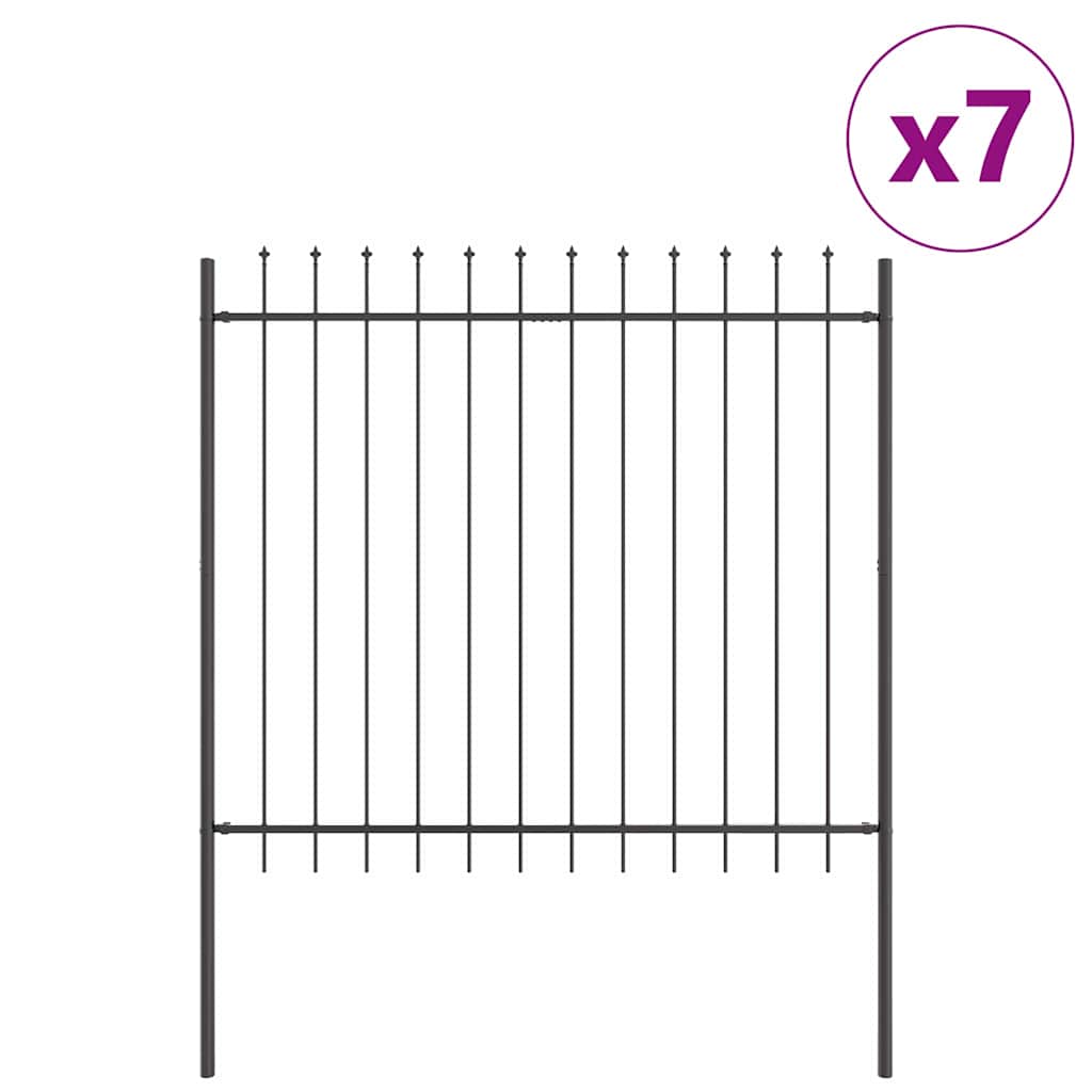 vidaXL Garden Fence WOERDEN 7 pcs 11.9 x 1.5 m Powder-coated Steel 2