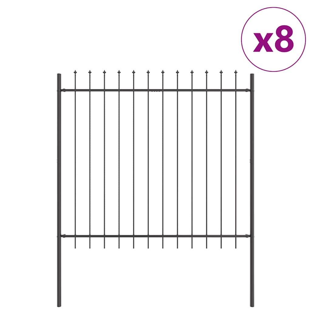 vidaXL Garden Fence WOERDEN 8 pcs 13.6 x 1.5 m Powder-coated Steel 2