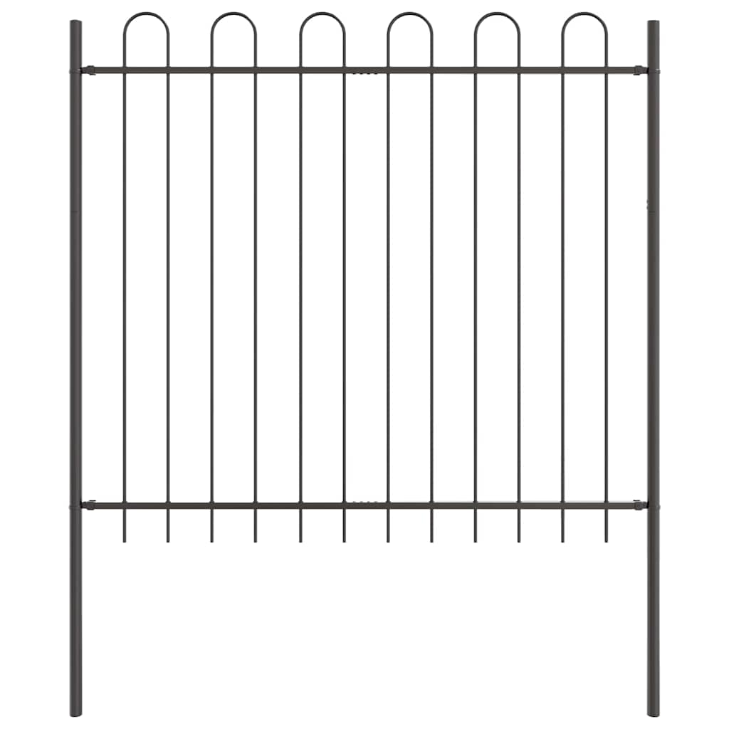 vidaXL Garden Fence BOXTEL 8 pcs 13.6 x 1.5 m Powder-coated Steel Grey 5