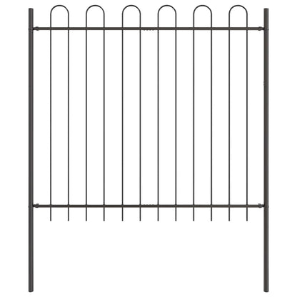 vidaXL Garden Fence BOXTEL 8 pcs 13.6 x 1.5 m Powder-coated Steel Grey 5