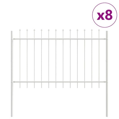 vidaXL Garden Fence WOERDEN 8 pcs 13.6 x 1.2 m Powder-coated Steel 2